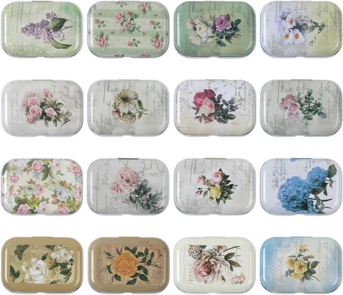 Set van 16 Mini Opbergblikken voor Sieraden en Kleine Items