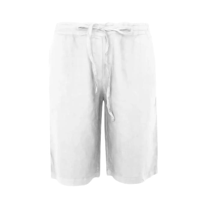 Bermuda voor dames Haris Cotton Essentials Knot Waist Slant Pocket