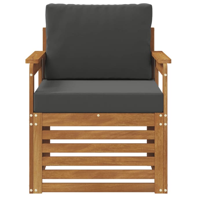 vidaXL - Buiten - bank - set - Massief - Acacia - Hout - en - Polyester