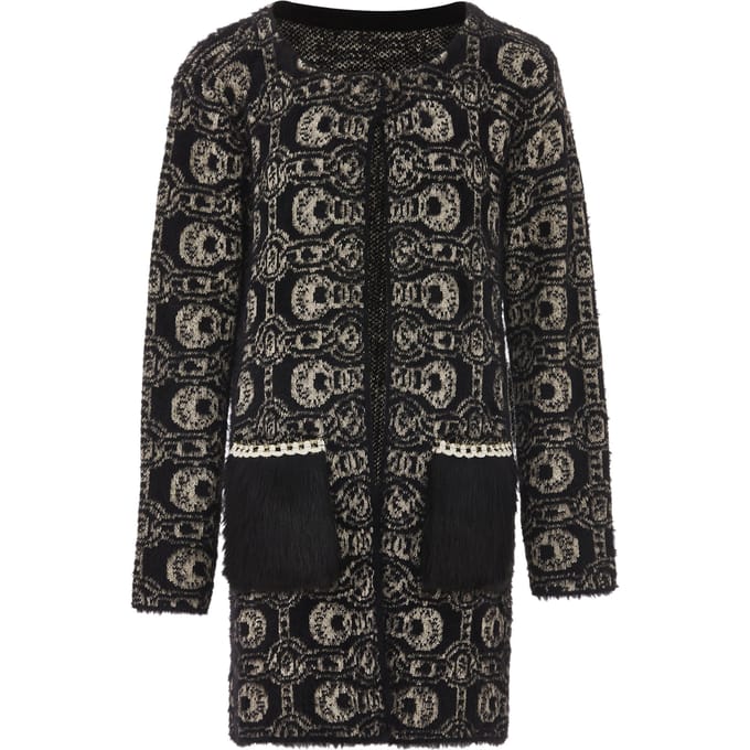 Faina Vest Dames zwart en wit