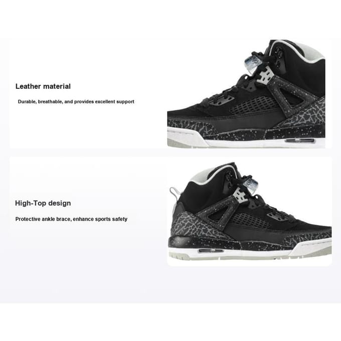 Air Jordan Spizike BG Oreo Kindersneakers Zwart Cool-Grey Grey-Mist 317321-004 36 black