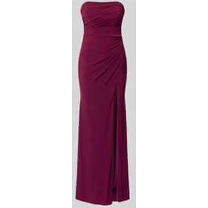 slim fit avondjurk in maxilengte met loopsplit