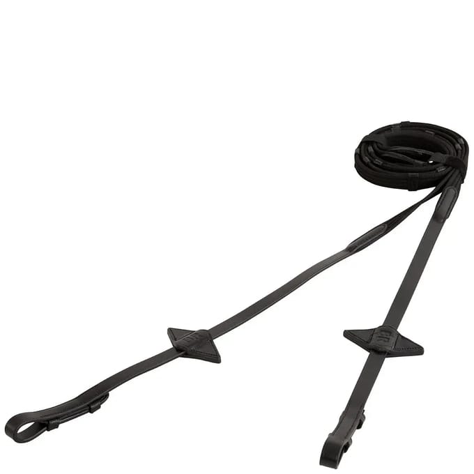 Webteugels 19mm stops Zwart/Zilver - Full | Teugels paard