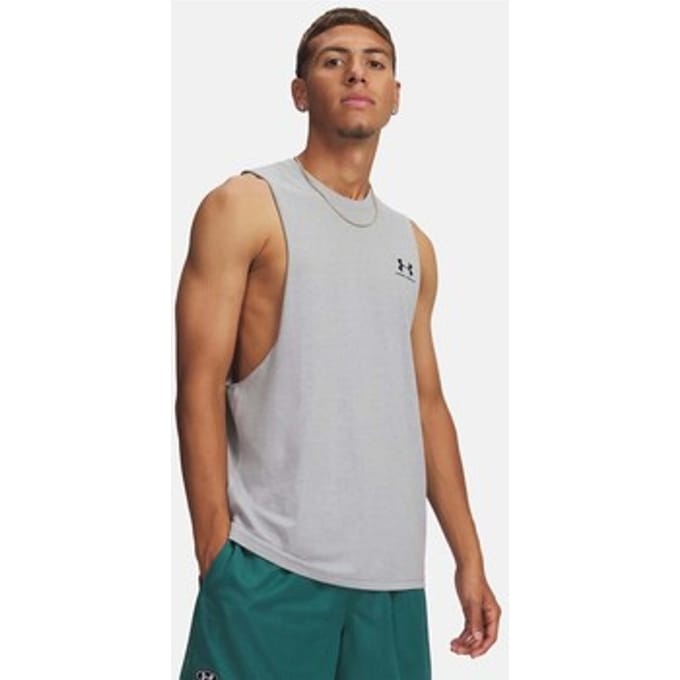 Under Armour Ua Left Chest Cut Off Tank Tanktop - Sportswear - Volwassen