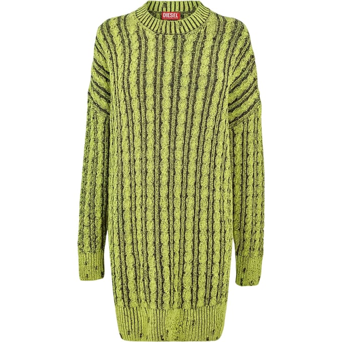 Diesel Dames Pantse Maglia Trui Jurk (Groen)