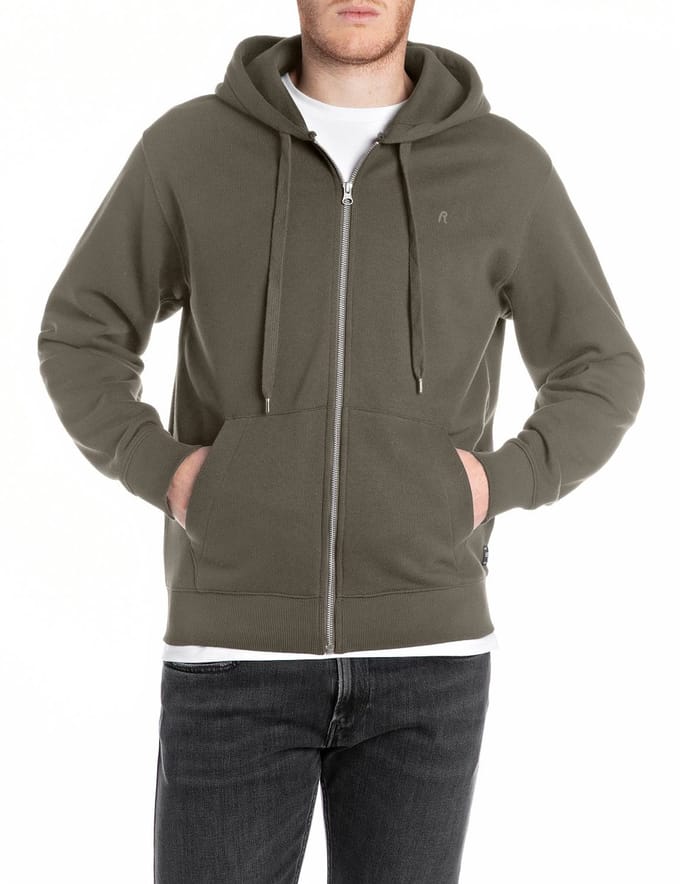 Replay Heren Sweatshirt regular fit Groen L Volwassenen