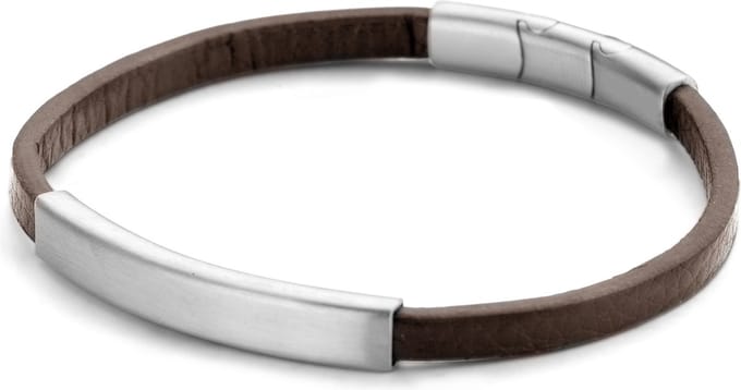 Frank 1967 7FB-0435 leren armband - 21 cm - donker bruin