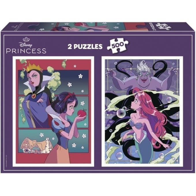 Educa puzzel Disney Villains & Princess 2x500 stukjes karton.