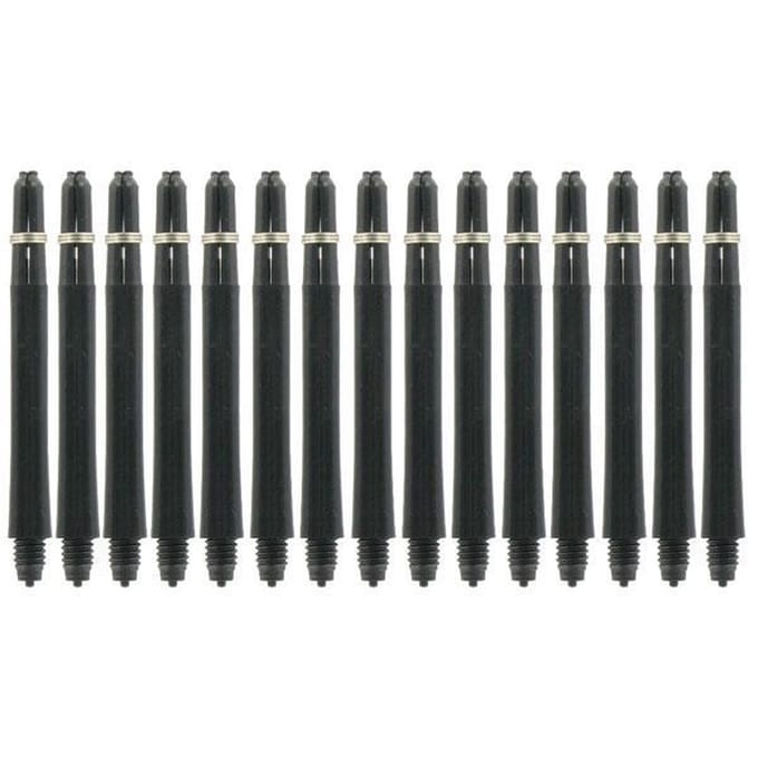 BULL'S nylon shaft medium + Ring - Zwart (5 stuks)