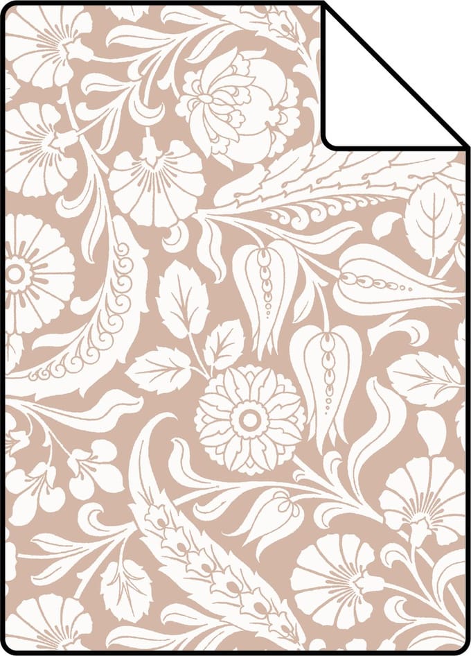 Proefstaal ESTAhome behang bloemmotief terracotta roze - 26.5 x 21 cm - 139330-S