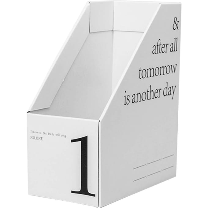 Verticale Dossierbak Papier Nummer Markering Slanke Bureau Opberger voor Boeken Notitieboeken white