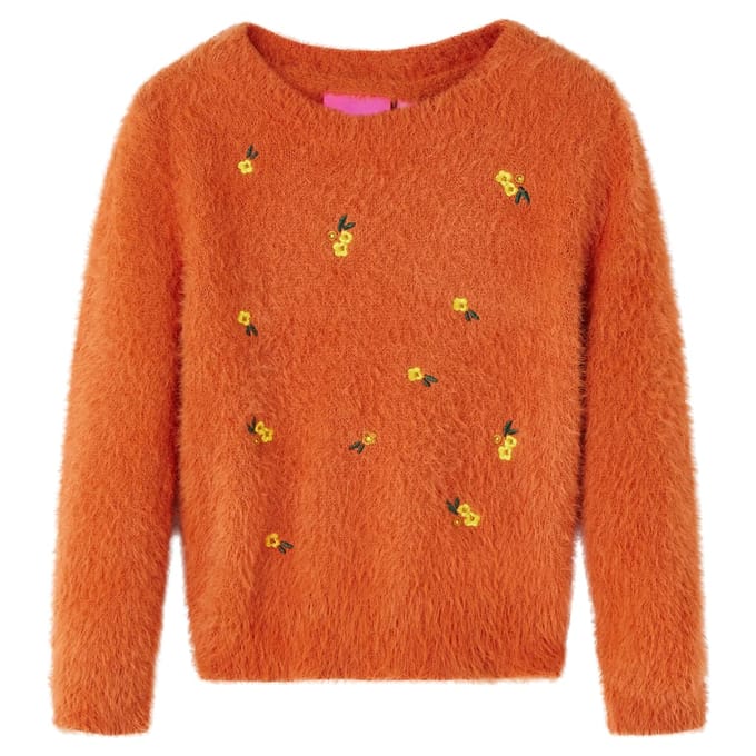 vidaXL - Kindertrui - gebreid - 116 - oranjebruin