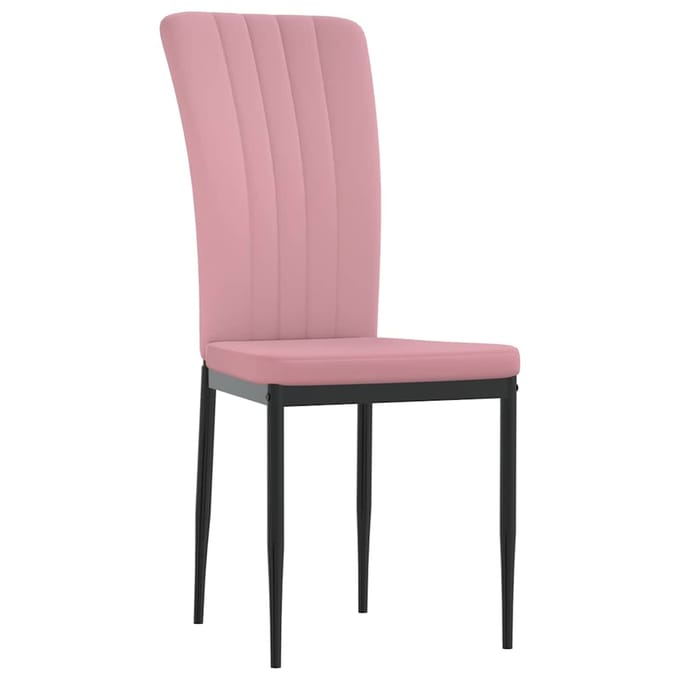 vidaXL - Eetkamerstoelen - 2 - st - fluweel - roze