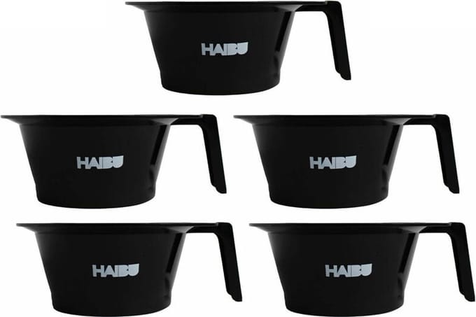 10x Haibu Essentials Verfbakje Antislip met handvat zwart