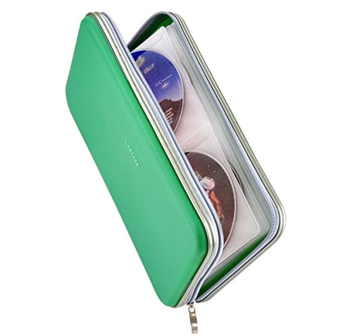 72 Capacity Heavy Duty CD DVD Blu-ray Media Case Organizer Groen