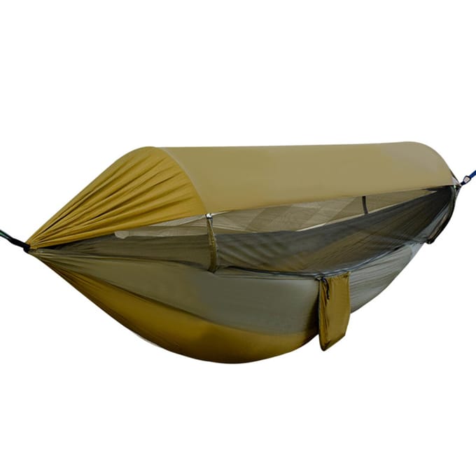 Hamac de Camping étanche, Portable, suspendu, avec moustiquaire, pour randonnée en plein air vert d’armée