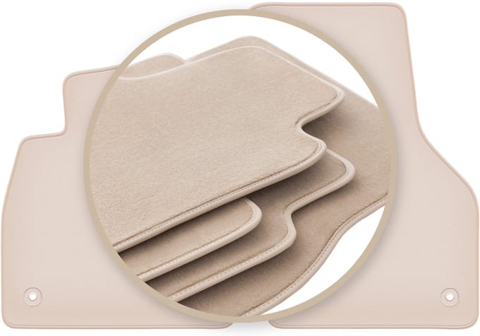 PREMIUM beige vloermatten voor: Audi TT III coupé 2015-