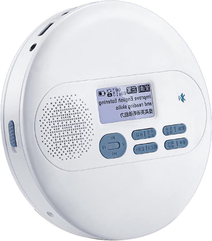 Draagbare CD Speler - Muziekspeler Luisterhulp - Engels Leren - Variabele Snelheid - Compact Formaat - Zwart