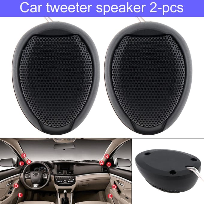 Universele 2 stks 1000 W Hoge Efficiëntie Mini Dome Tweeter Luidsprekers voor Auto Audio Systeem 2 zwart