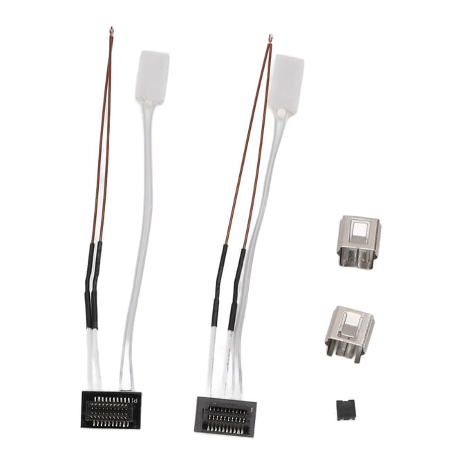 2 Set 24V 48W Keramische Verwarmer Thermistor Kit met Bevestigingsklem voor Bambu Lab P1P P1S white