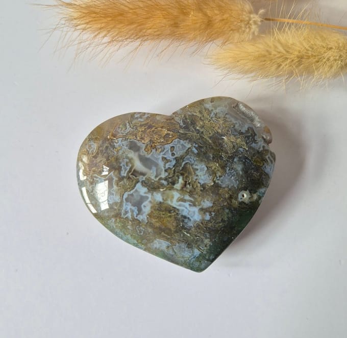 Druzy Rode Mosagaat Hart 6-8cm – #23 (perfect voor Valentijn)