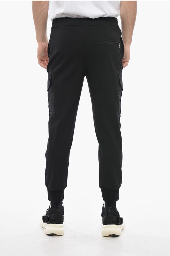 Skinny cargo-joggingbroek met lage taille in zwart
