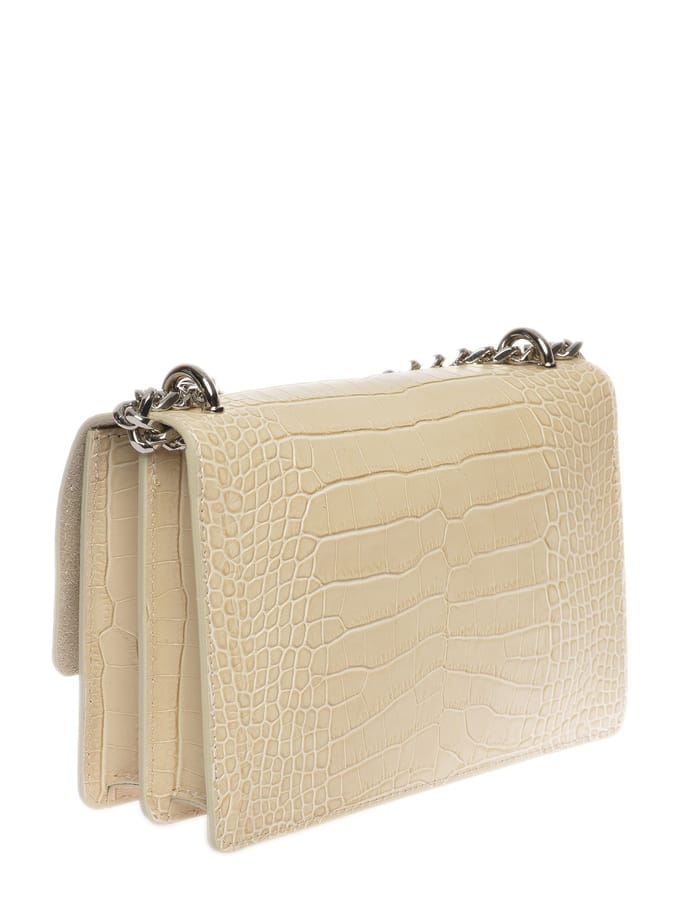 Luisa Vannini Beige Rundleer Tas