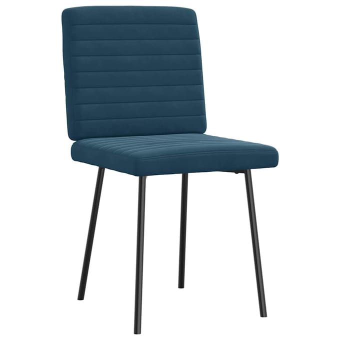 vidaXL Eetkamerstoelen 2 st fluweel blauw