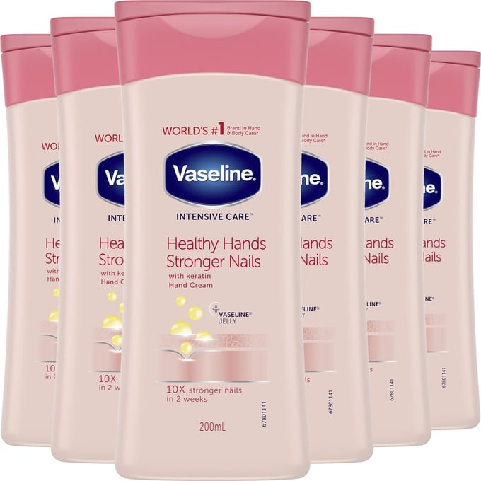 Vaseline Intensive Care Handcreme - Healthy Hands & Stronger Nails - 6 x 200 ml