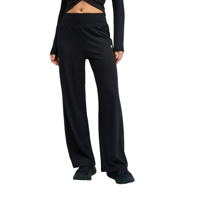 Roxy Rise&vibe Rib Smoked Broek Zwart L Vrouw