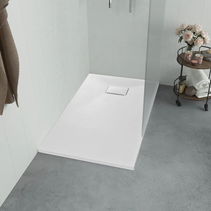 vidaXL - Douchebak - 90x80 - cm - SMC - wit