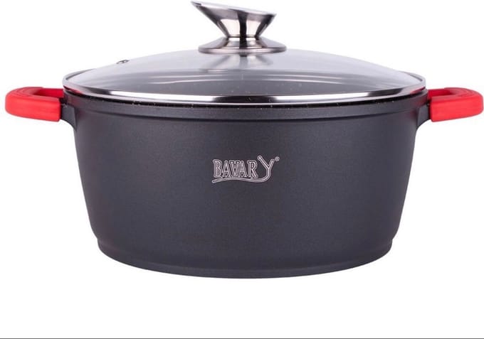 Bavary KATG20 Pan - Braadpan - Soeppan - Ø 20 cm - Inductie - Keramisch - 2.5 Liter - Zwart