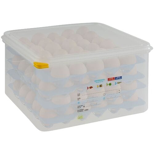 GGM Gastro (6 Stück) Eierbox - GN 2/3 - inkl. 4 Lagen für je 30 Eier - Höhe: 200mm