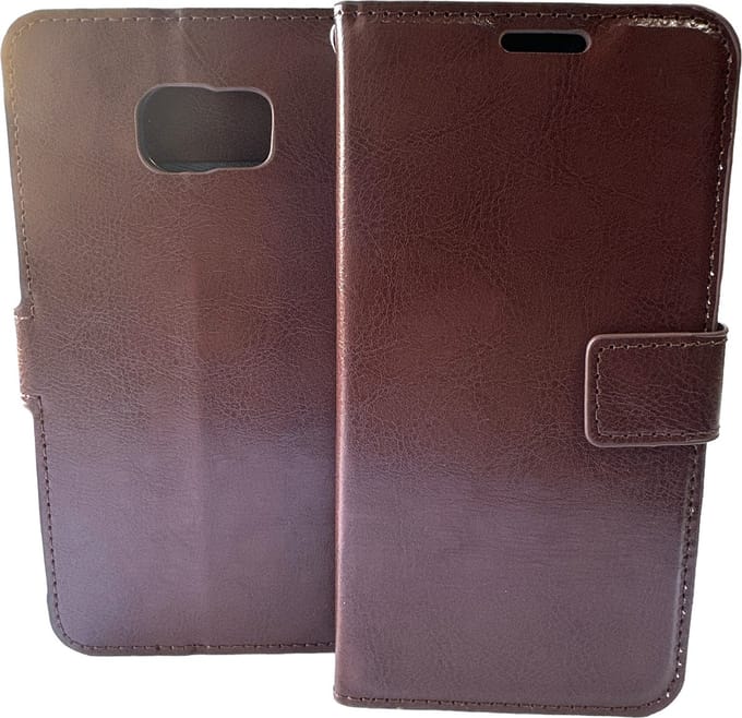 Portemonnee Book Case Hoesje Geschikt voor: Samsung Galaxy S7 - Bruin