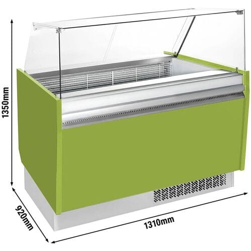 GGM Gastro Eistheke LIAM - 1310mm - Statisch - für 10+10x 5 Liter Eisbehälter - Hellgrün Groen