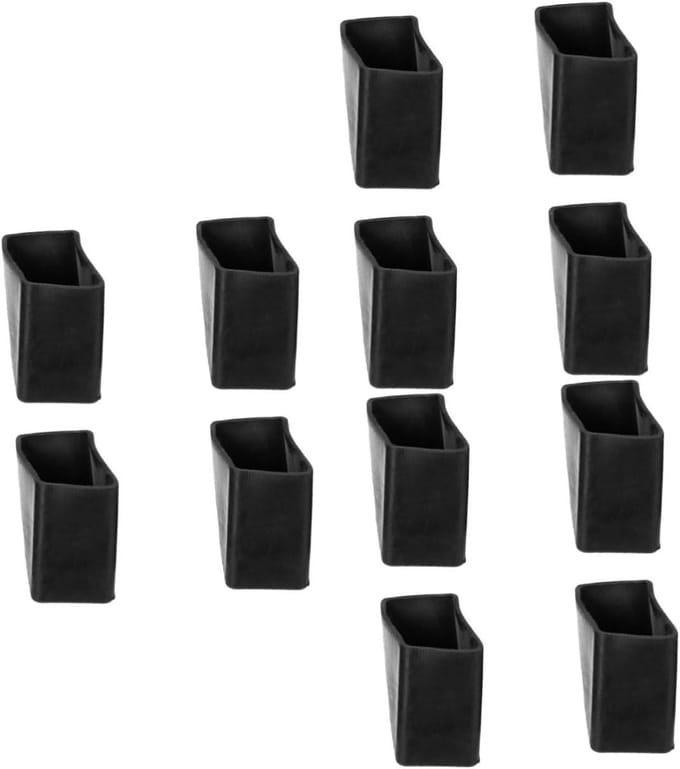 Laddervoetkussens - Ladderdoppen - Stabiliteit Verhogen - Antislip Rubber - 12 Stuks - Zwart