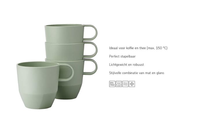 Mepal Mok Silueta 300 ml - Nordic white - campingservies - buitenservies