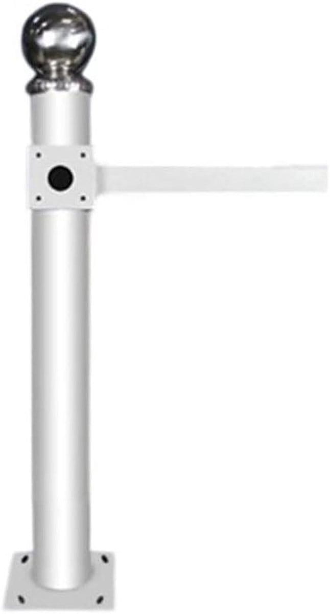 Muurbeugel Beveiligingscamera - Paalmontage Beugel - Camera Beveiligen - Robuust Gegalvaniseerd Staal - 150cm - Wit