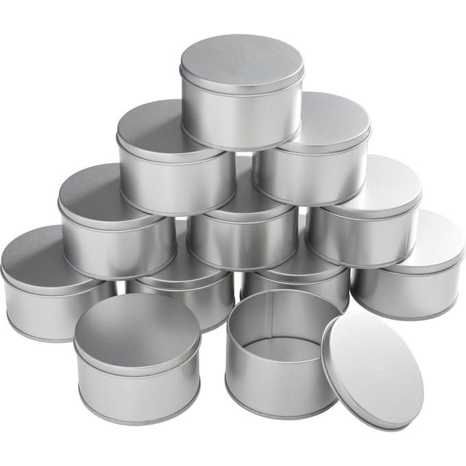 VBS Metalen blikken / Zeepblikjes "Rond", 12 stuks