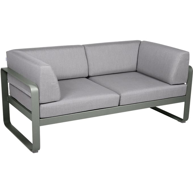 Fermob BELLEVIE club sofa 2 zits - 48 rozemarijn mat - 79 Flanelgrijs