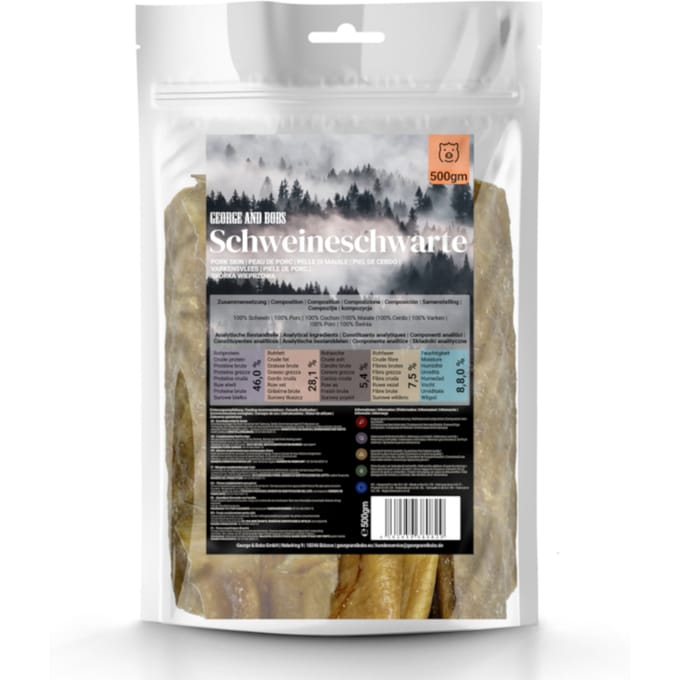 500g George & Bob's varkenszwoerd hondensnacks