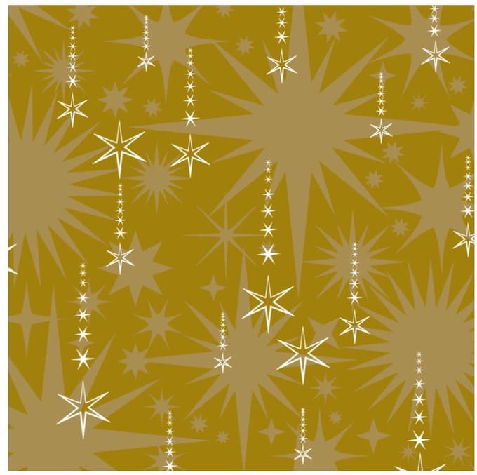 Duni servetten Sprinkle Rain Gold - 33x33cm