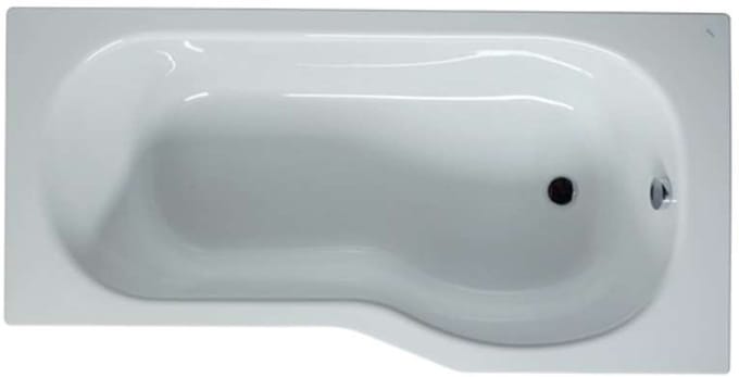 Jika Tigo - Asymmetrisch bad, 160x80x43 cm, rechts, wit H2202100000001