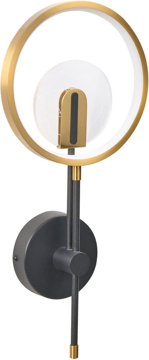 SAMBRE - LED wandlamp - Zwart/Goud - Aluminium