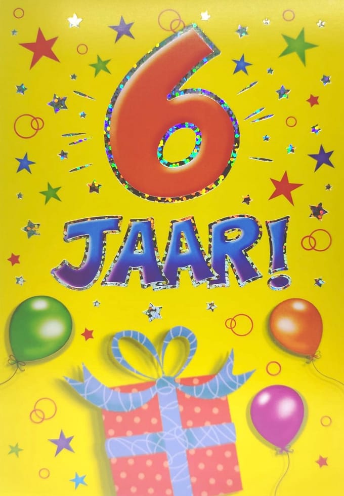 Verjaardagskaart - That Funny Age - 6 jaar - Met Envelop - Per stuk