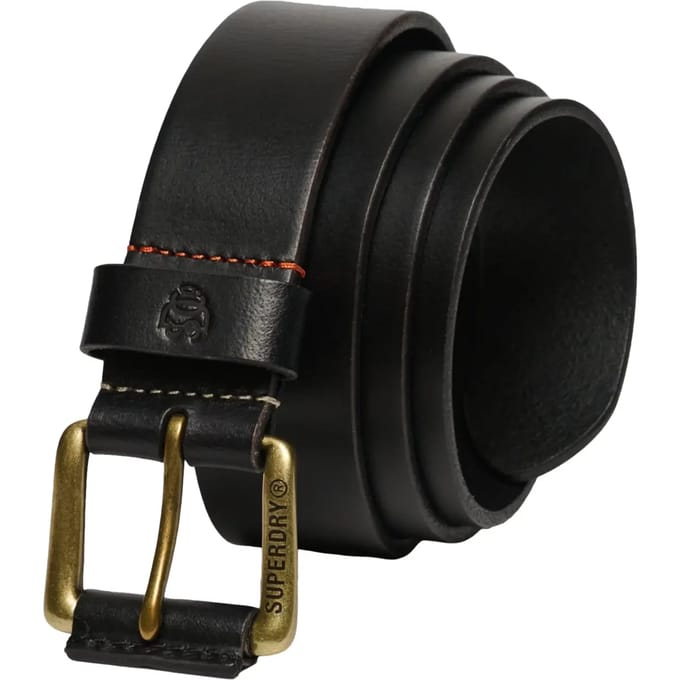 Superdry Classic Leren Riem Zwart S