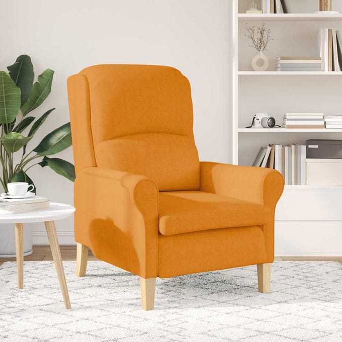 vidaXL - Fauteuil - Donkergeel - Stof