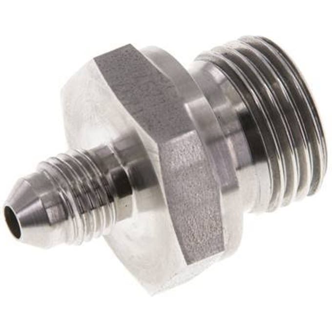 JIC  Dubbele Nippel G1/2'' X UNF 7/16''-20 RVS FKM 310bar