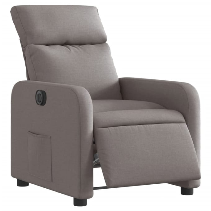 vidaXL - Fauteuil - verstelbaar - elektrisch - stof - taupe