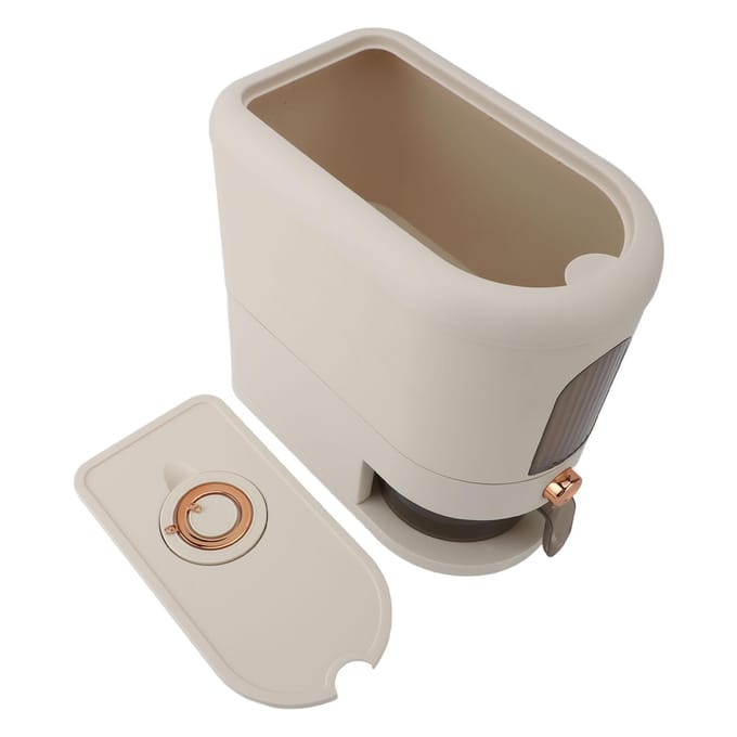 11lb Rijstdispenser Multifunctioneel Automatisch Grote Graancontainer Huishoudelijke Graandispenser Emmer Cream White gray